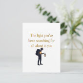 The light is you iPad Smart Cover Postkarte (Stehend Vorderseite)