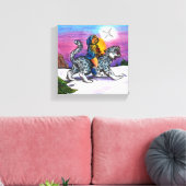 The Light of Hope Christmas Fantasy Bleistift Kuns Leinwanddruck (Insitu (Wohnzimmer))