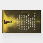 The Light of Life John 8:12 Banner (Horizontal)