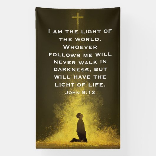 The Light of Life John 8:12   Banner (Vertikal)