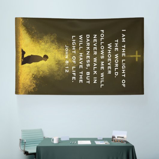 The Light of Life John 8:12   Banner (Messe)