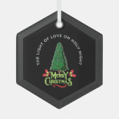 THE LIGHT OF LOVE ON HOLY NIGHT ORNAMENT AUS GLAS (Vorderseite)
