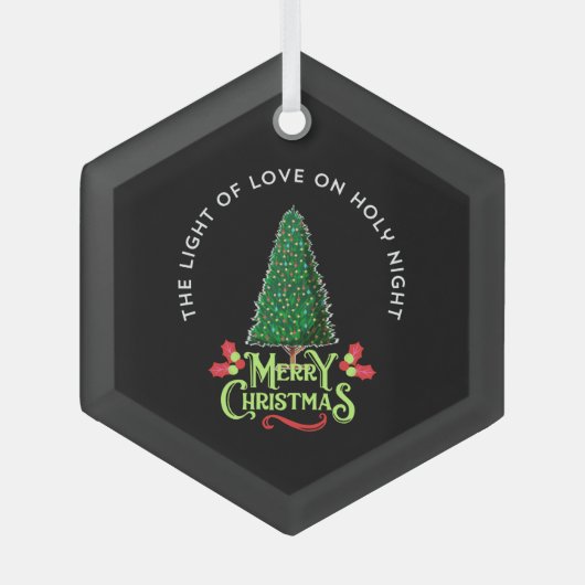 THE LIGHT OF LOVE ON HOLY NIGHT ORNAMENT AUS GLAS (Vorderseite)