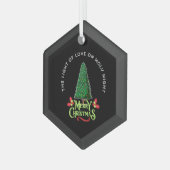 THE LIGHT OF LOVE ON HOLY NIGHT ORNAMENT AUS GLAS (Vorderseite Links)