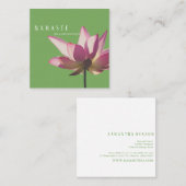 © The Light | Rosa Lotus Quadratische Visitenkarte (Vorne/Hinten)