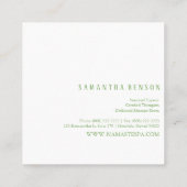 © The Light | Rosa Lotus Quadratische Visitenkarte (Rückseite)