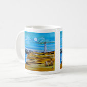 The Lighthouse on the Beach Painting / Alfred Fox  Kaffeetasse (Vorderseite Links)