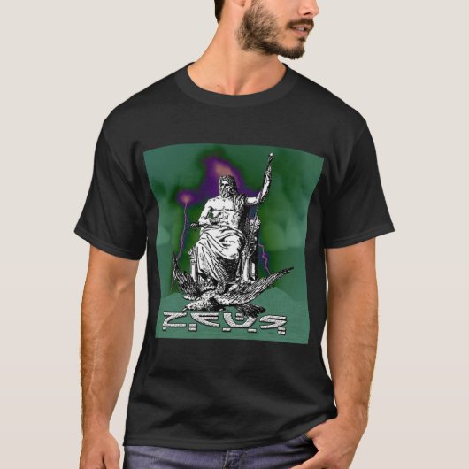 The Lightning Bolt of Zeus – Mythic Power Graphic T-Shirt (Vorderseite)