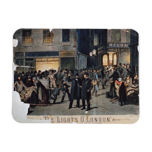 'The Lights O' London' (Farbe litho) Magnet (Horizontal)