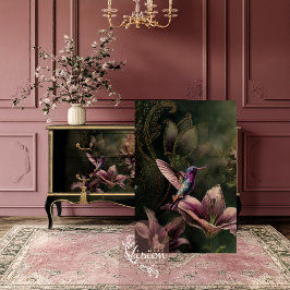 The Lily, Hummingbird Ethereal Floral Seidenpapier