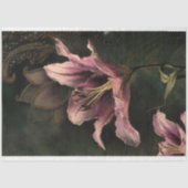The Lily, Mauve & Moody Green Fantasy Floral Seidenpapier (Vorderseite)