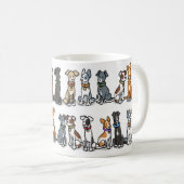 The Lineup Dog Mug Kaffeetasse (VorderseiteRechts)