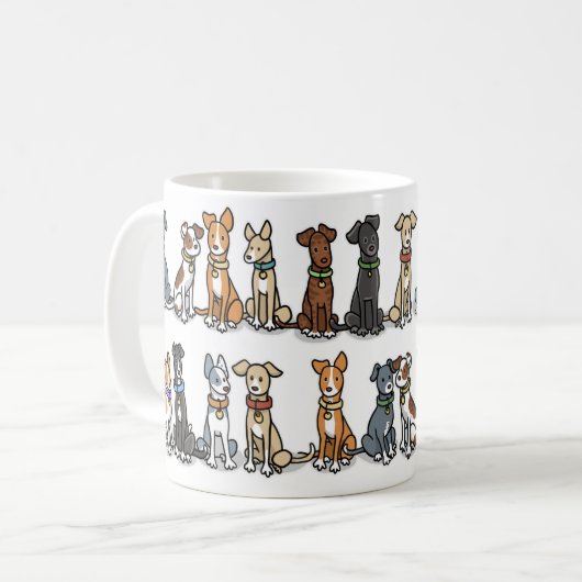 The Lineup Dog Mug Kaffeetasse (Vorderseite Links)