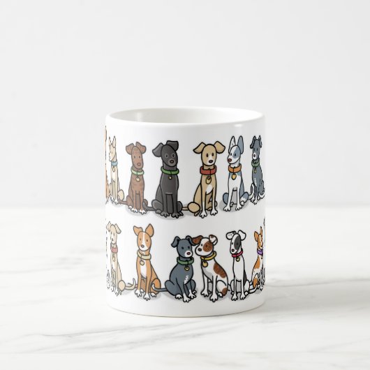 The Lineup Dog Mug Kaffeetasse (Mittel)