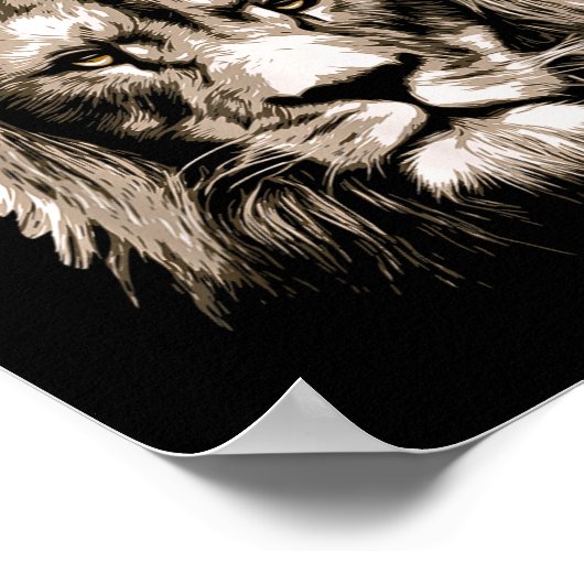 The Lion Doesn't Wait 18 Years Funny  Poster (Ecke)