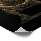 The Lion Doesn't Wipe Funny Gen Z Joke Brainrot Ra Poster (Ecke)