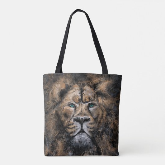 The Lion King - Abstrakt Art Moderne Malerei Tasche (Rückseite)