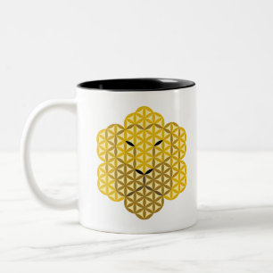 The Lion of Life - Alpha Male - 02, Heilige Tiere. Zweifarbige Tasse
