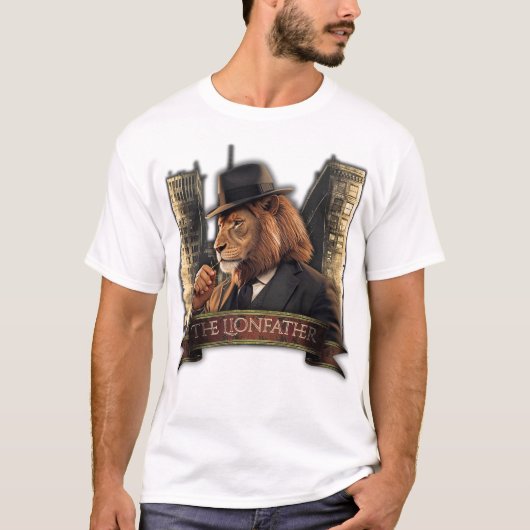 The Lionfather – Mafia Style Lion in Suit T-Shirt (Vorderseite)