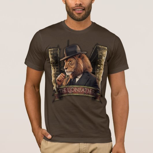 The Lionfather – Mafia Style Lion in Suit T-Shirt (Vorderseite)