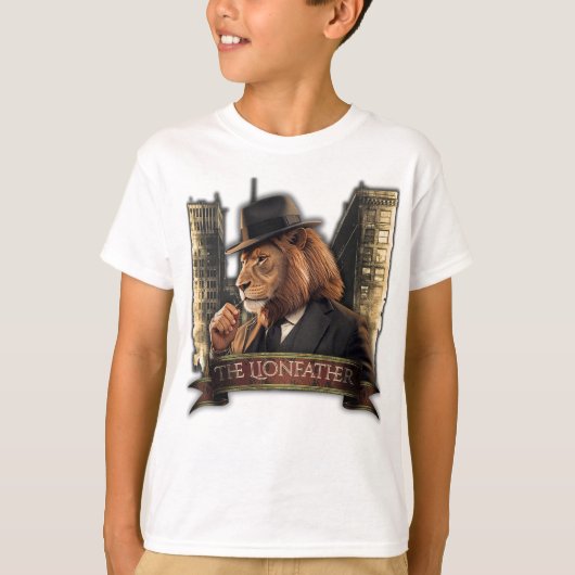 The Lionfather – Mafia Style Lion in Suit T-Shirt (Vorderseite)