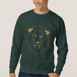 The Lion's Gaze: Golden Contour Sweatshirt