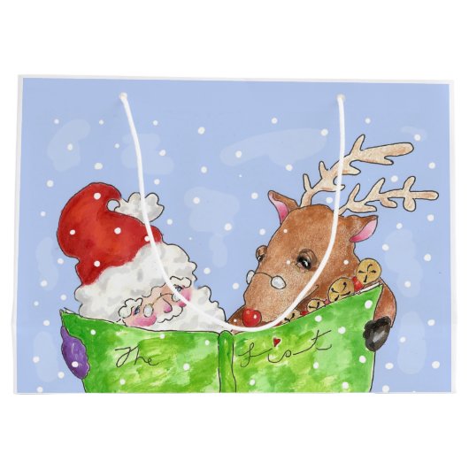 'The List'-Geschenktasche Große Geschenktüte (Rückseite)