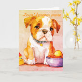 The little Baby Bulldog Karte (Gelbe Blume)