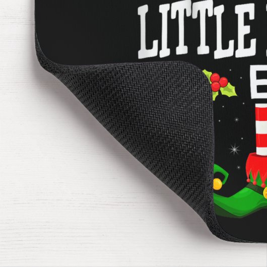 The Little Brother Elf Christmas Family Matching P Mousepad (Ecke)