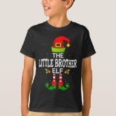 The Little Brother Elf Christmas Family Matching P T-Shirt (Vorderseite)