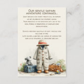 The Little Explorer | Safari Adventure Baby Shower Begleitkarte (Vorderseite)