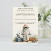 The Little Explorer | Safari Adventure Baby Shower Begleitkarte (Stehend Vorderseite)