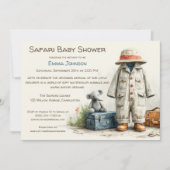 The Little Explorer | Safari Adventure Baby Shower Einladung (Vorderseite)