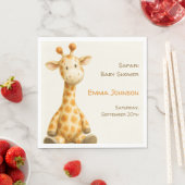 The Little Explorer | Safari Friends Baby Shower Serviette (Beispiel)