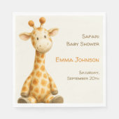 The Little Explorer | Safari Friends Baby Shower Serviette (Vorderseite)