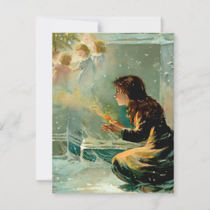 "The Little Match Girl" von E S Hardy Postkarte