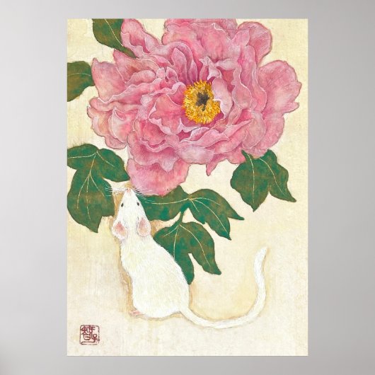 The Little Mouse and the Peony Poster (Vorne)