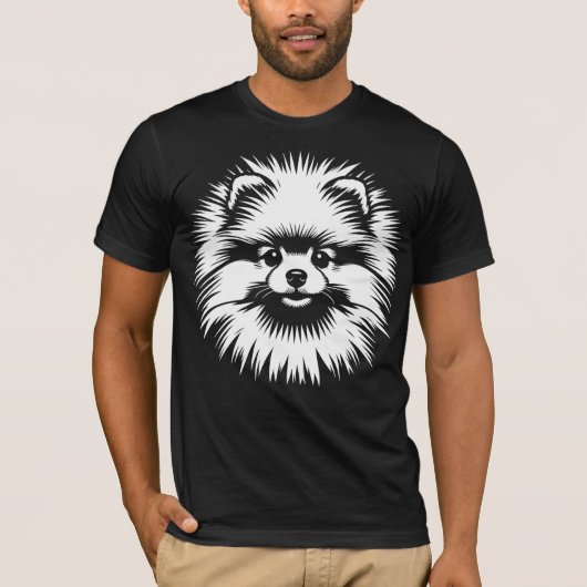 The Little MVP: Pomeranian Pop Art Jersey Style T-Shirt (Vorderseite)