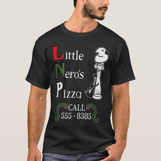 The Little Nero's Zza Christmas, Funny Christmas T-Shirt (Vorderseite)