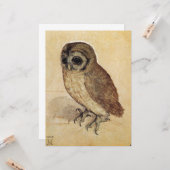 The Little Owl (von Albrecht Durer) Karte (Vorderseite/Rückseite Beispiel)