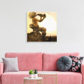 "The Little Shepherd" Aquarell von John Bauer Leinwanddruck (Insitu (Wohnzimmer))