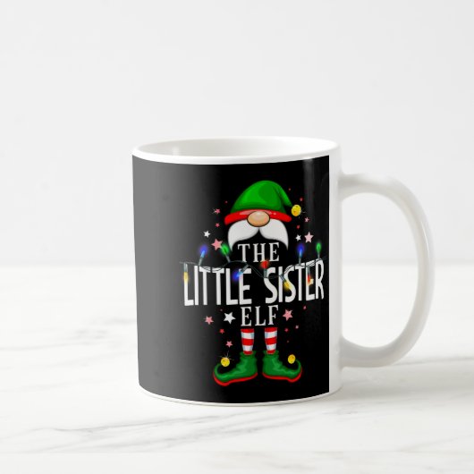 The Little Sister Elf Christmas Family Pajama Part Kaffeetasse (Rechts)