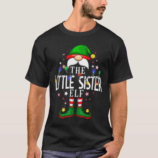 The Little Sister Elf Christmas Family Pajama Part T-Shirt (Vorderseite)