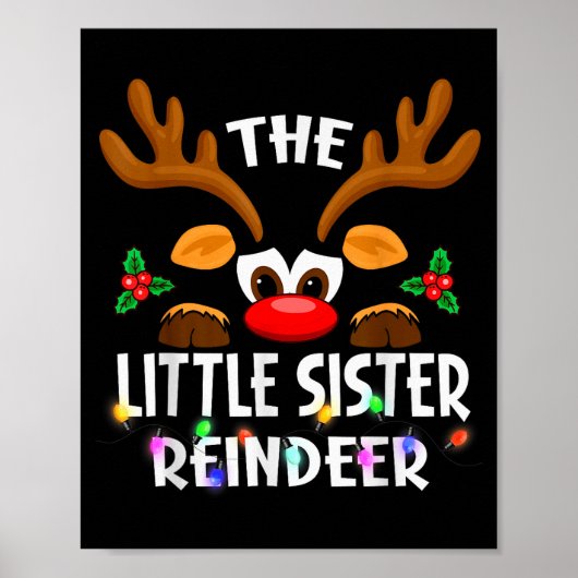 The Little Sister Reindeer Christmas Men Women Poster (Vorne)