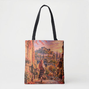 The Little Travel Girl Edinburgh Castle Schulterta Tasche
