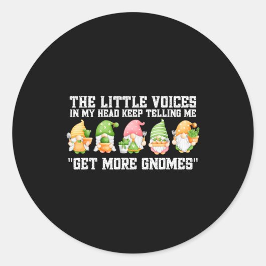 The Little Voices In My Head Keep Telling Me Get M Runder Aufkleber (Vorderseite)