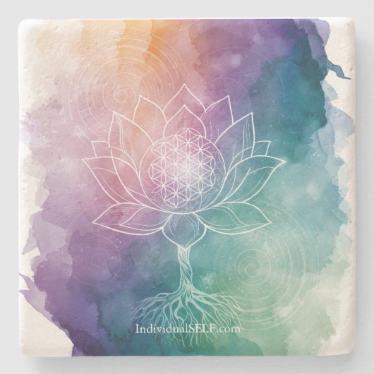 The Living Blueprint Stone Coaster Steinuntersetzer (Vorderseite)