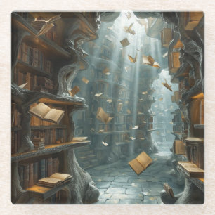 The Living Library Glasuntersetzer