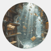 The Living Library Runder Aufkleber (Vorderseite)