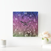 The Living Tree Night Clock Quadratische Wanduhr (Zuhause)